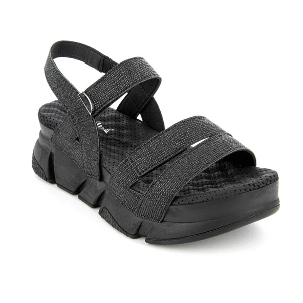 Muya Olimba 34201 Kadın Memory Foam Sandalet Siyah ürün görseli 1