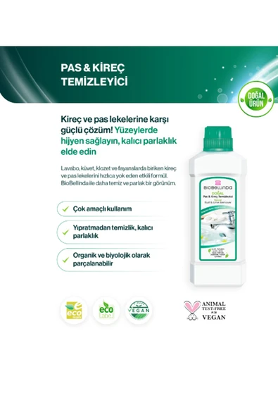 Biobellinda Pas & Kireç Temizleyici 750 Ml x 2 Adet - Resim 3