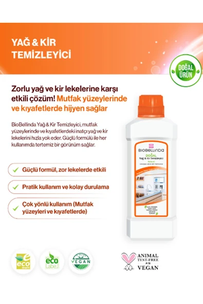 Biobellinda Yağ & Kir Temizleyici 750 Ml - Resim 3