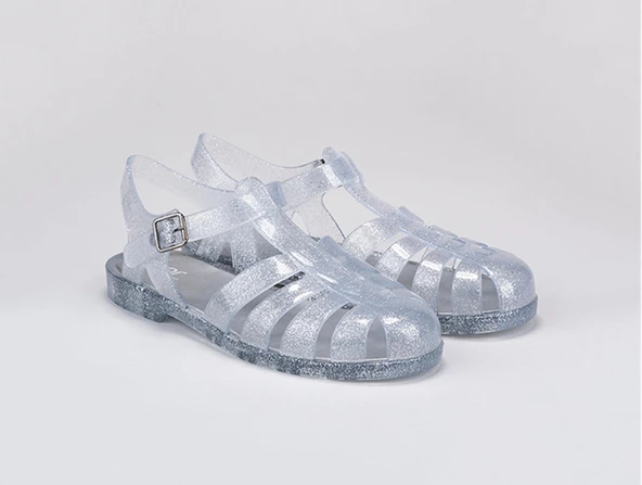 Igor S10262 Biarritz Glitter Sandalet Simli Gümüş - Resim 4