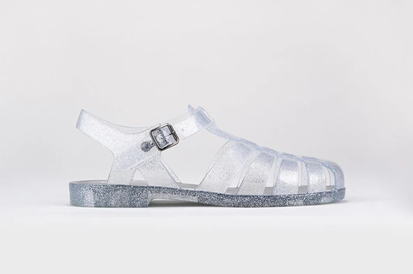 Igor S10262 Biarritz Glitter Sandalet Simli Gümüş - Resim 5