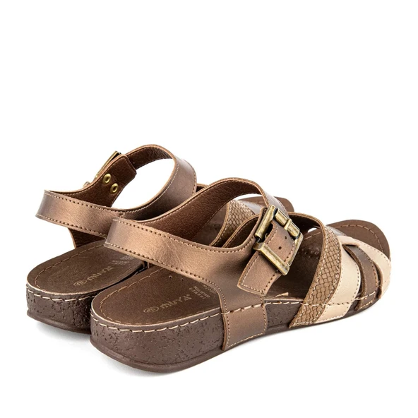 Muya Rhoas 33218 Anatomik Kadın Sandalet Bronz - Resim 4