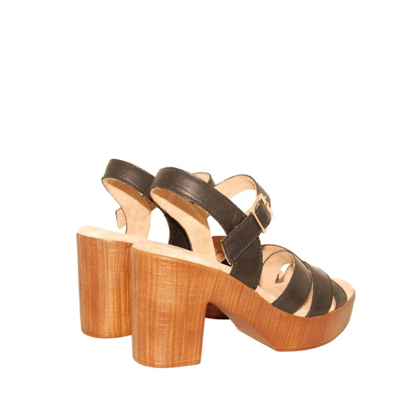 Hush Puppies Aviat 624236 Hakiki Deri Kadın Sandalet Siyah - Resim 6