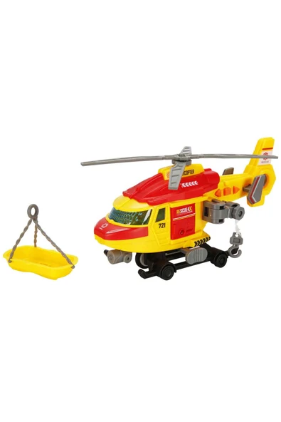 Sesli Işıklı Motorize Kurtarma Helikopteri 20 cm – Vinçli Sedyeli – Ses & Işık Efektli – Motorize İleri Hareket - Resim 6