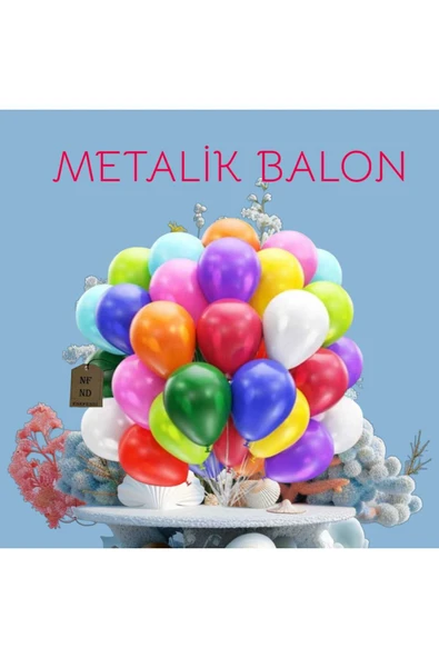 15 ADET BALON DOĞUM GÜNÜ PARTİ SÜS EĞLENCE 11 inç 28 cm METALİK KARIŞIK RENK HEDİYE - Resim 2