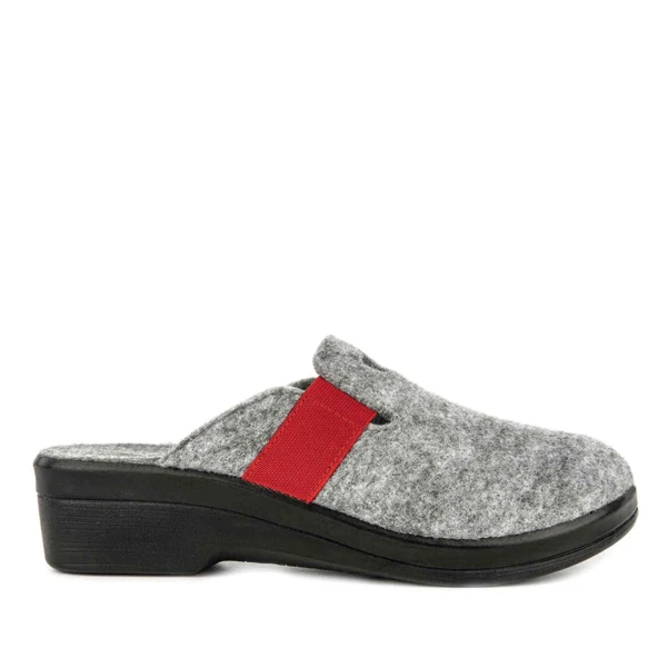 Muya Penny 32924 Anatomik Keçe Kadın Terlik Gri - Resim 3