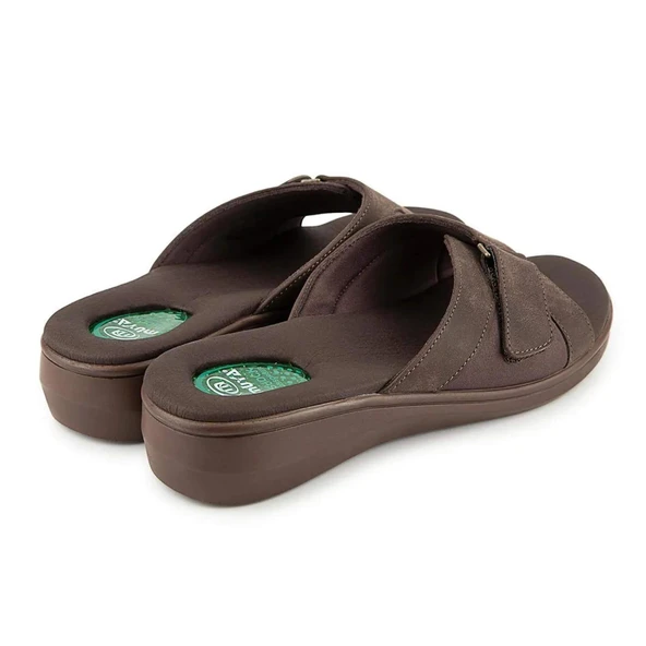 Muya ValdesTopuk Dikeni-Kemik Çıkıntısı Kadın Terlik Koyu Kahve - Resim 4