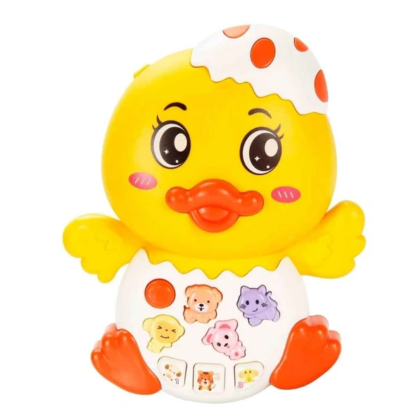 MiniBo Işıklı Sesli  Piyanolu Neşeli Ördek  Eğitici Aktivite Oyuncağı - Resim 2