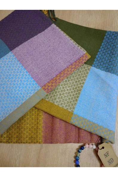 Omuz Şalı , Desenli , Renkli , Yumuşak, Kışlık , Sıcak 80 X 160 - Resim 7