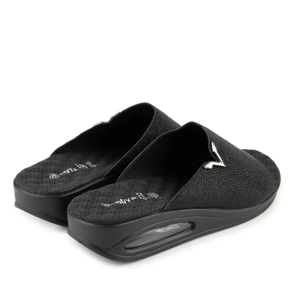 Muya Purist 33236 Airmax Memory Foam Kadın Terlik Desenli Siyah - Resim 8