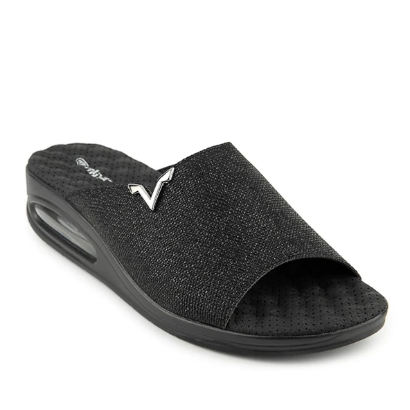 Muya Purist 33236 Airmax Memory Foam Kadın Terlik Desenli Siyah - Resim 2