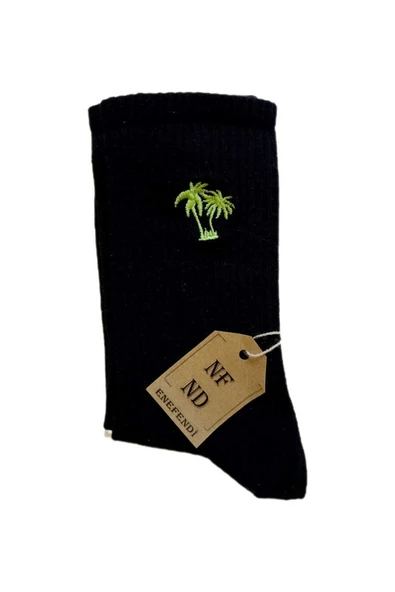 Nakışlı Kadın Üçlü Soket Hayvan Meyve Çiçek Nakışlı Çorabı - Resim 6