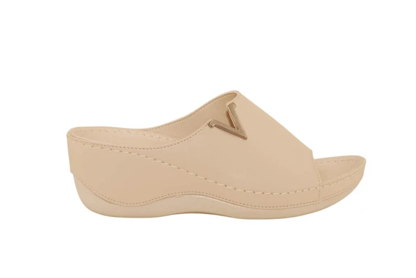 Muya Perla Anatomik Kadın Terlik Krem ürün görseli 1