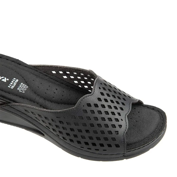 Muya Brosa 35209 Anatomik Kadın Terlik Siyah - Resim 3