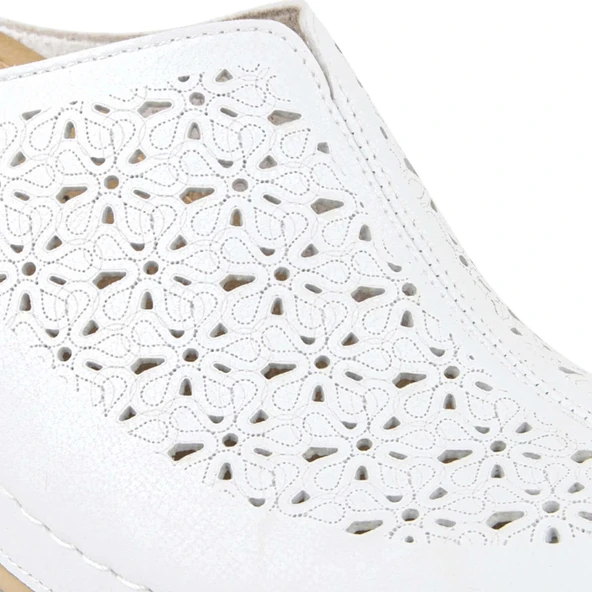 Muya Ella 31137 Anatomik Kadın Terlik Beyaz - Resim 4