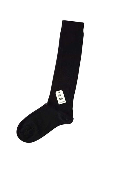 ANNE ÇORABI 2ÇİFT DİZALTI LÜX KALİTELİ PAMUKLU BURUN DİKİŞSİZ SIKMAYAN LASTİK KADIN ÇORAP SİYAH - Resim 5