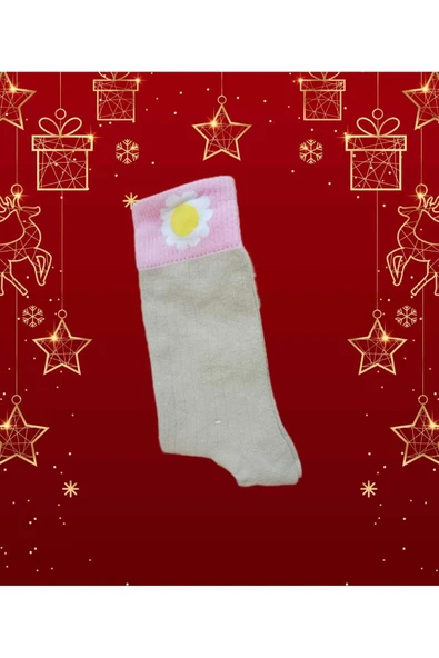 PAPATYA PAMUKLU KOKULU SOKET   ÇORABI  KREM DİKİŞSİZ  ÇORAP  36-40 ürün görseli 1