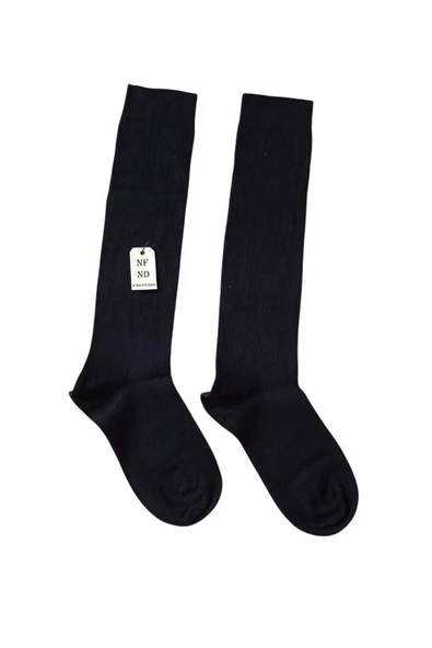 ANNE ÇORABI DİZALTI LÜX KALİTELİ PAMUKLU BURUN DİKİŞSİZ SIKMAYAN LASTİK ESNEK KADIN ÇORAP LACİVERT - Resim 5