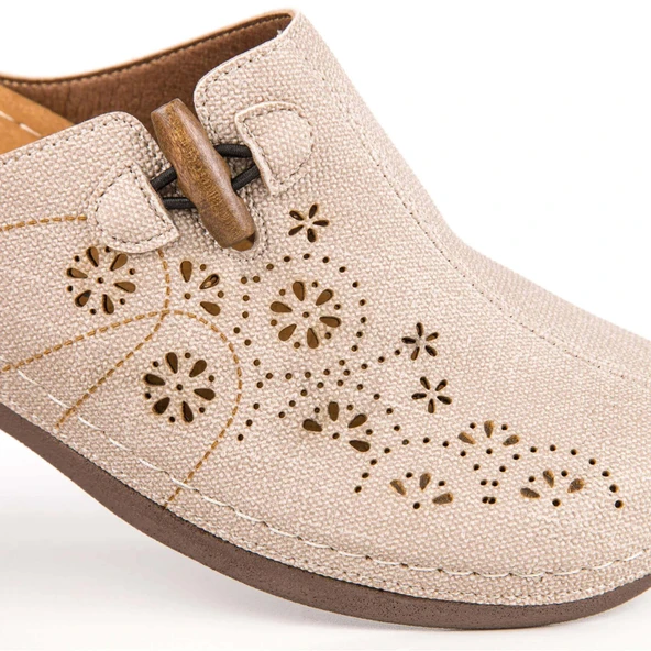 Muya Freya Anatomik Kadın Terlik Krem - Resim 4