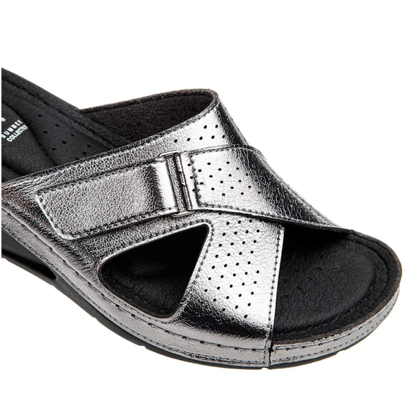 Muya Duro Anatomik Kadın Terlik Kurşun - Resim 4