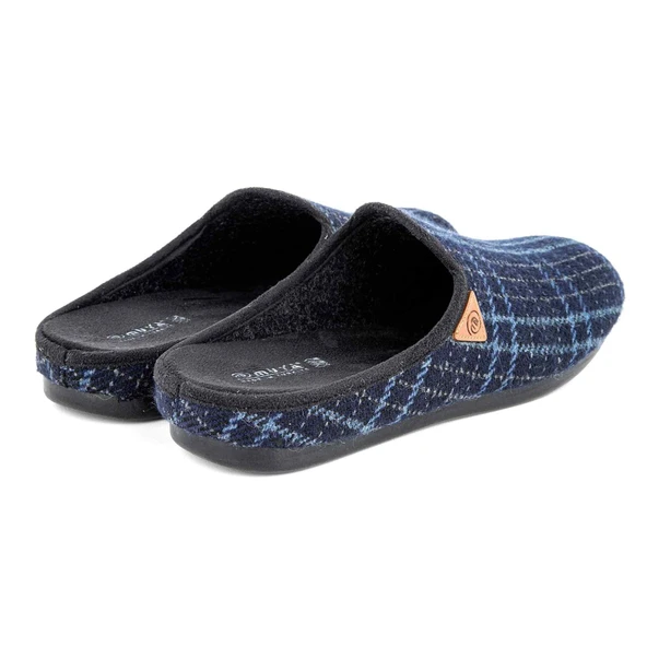 Muya Davis 33802 Anatomik Keçe Erkek Terlik Lacivert - Resim 4