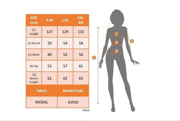 MDB Kadın Uzun Kollu V Yakalı Yanlardan Yırtmaçlı Uzun Viskon Iki Iplik Elbise - Resim 4