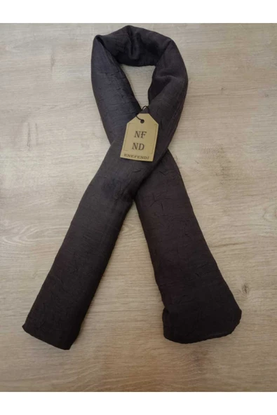 Kadın Bambu Kraş Şal Tesettür Hafif Hijab İnce Ütü Gerektirmez Kahverengi Şal ürün görseli 1