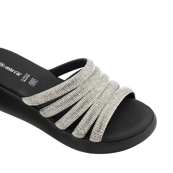 Muya Laki 35213 Anatomik Kadın Terlik Siyah - Resim 3