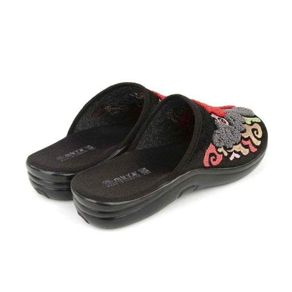 Muya Kastra 31904 Nakışlı Kadın Terlik Siyah - Resim 5