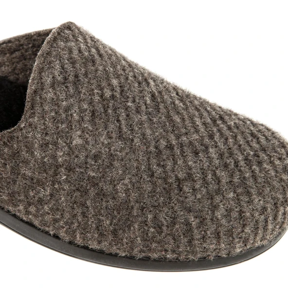 Muya Arven 31804 Anatomik Erkek Keçe Terlik Kahve - Resim 4