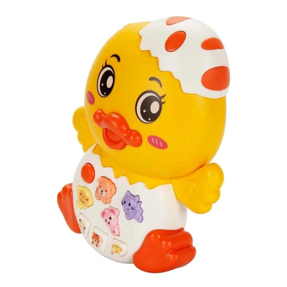 MiniBo Işıklı Sesli  Piyanolu Neşeli Ördek  Eğitici Aktivite Oyuncağı - Resim 3