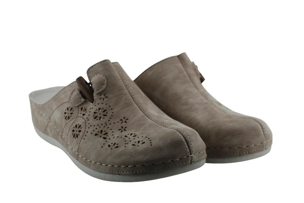 Muya Freya Anatomik Kadın Terlik Full Krem - Resim 4