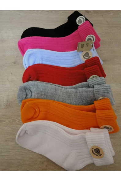 Yünlü Çorap Soket Fitilli Kadın Bot Çorabı, Kalın Kışlık Kokulu Uçukpembe Yılbaşı Çorabı - Resim 4