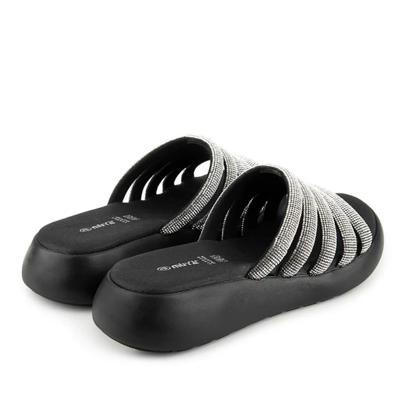 Muya Laki 35213 Anatomik Kadın Terlik Siyah - Resim 4