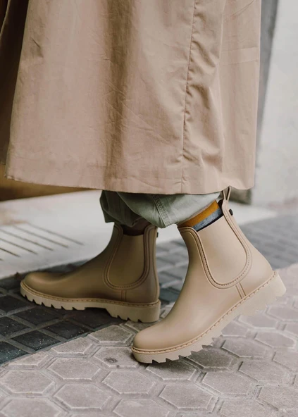 Igor W10299 Chole Mc Waterproof Kadın Bot Bej - Resim 4