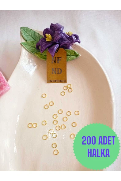 200 ADET ALTINSARISI HALKA TAKI APARATI TAKI EKLEME APARATI 6mm MONTAJ BAĞLANTI HALKASI ürün görseli 1