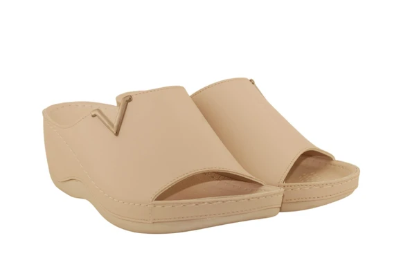 Muya Perla Anatomik Kadın Terlik Krem - Resim 3