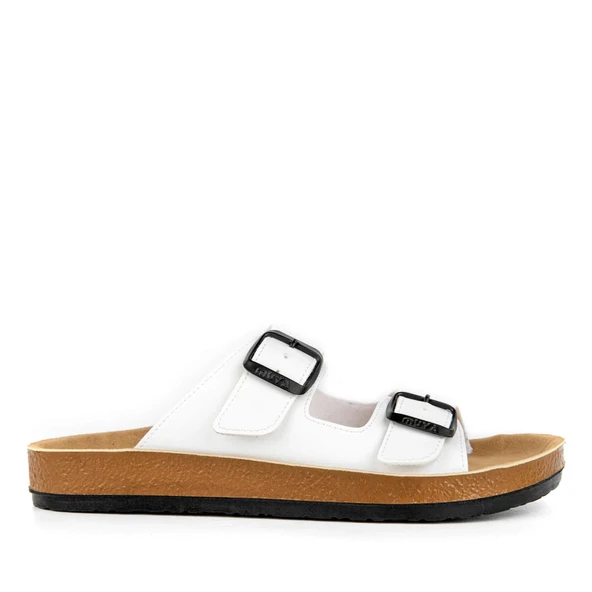 Muya Yuna 31032 Anatomik Taban Kadın Terlik Beyaz ürün görseli 1