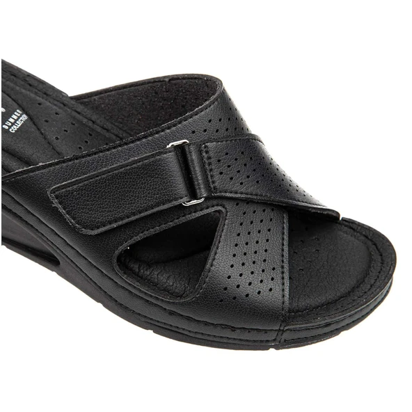 Muya Duro Anatomik Kadın Terlik Siyah - Resim 4