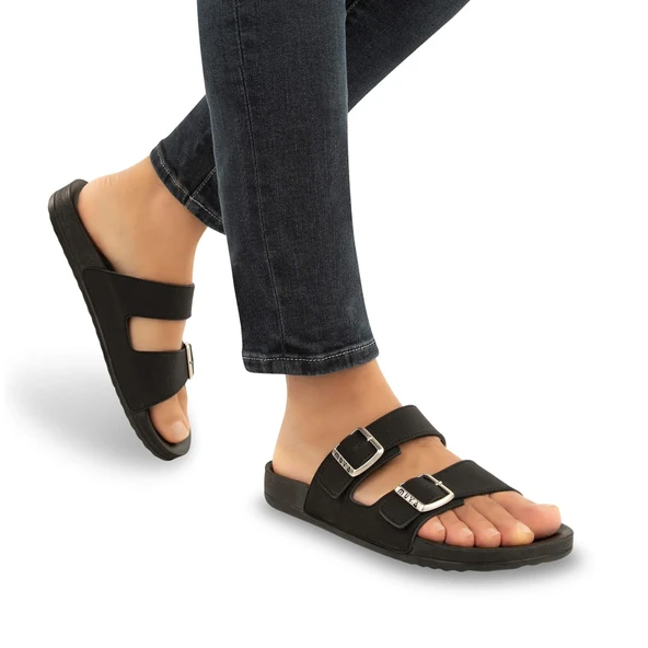 Muya Nova Anatomik Erkek Terlik Siyah - Resim 2