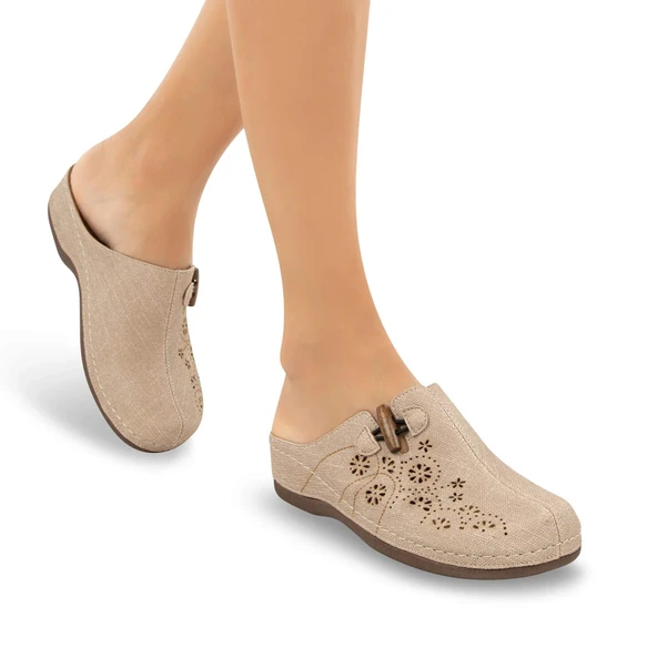 Muya Freya Anatomik Kadın Terlik Krem - Resim 2