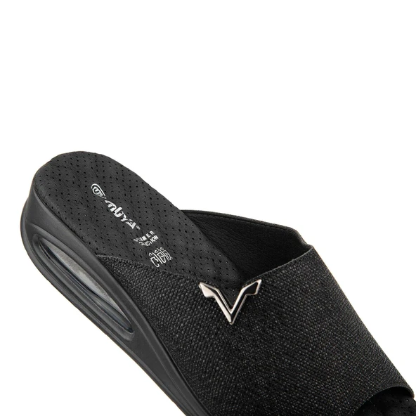 Muya Purist 33236 Airmax Memory Foam Kadın Terlik Desenli Siyah - Resim 6