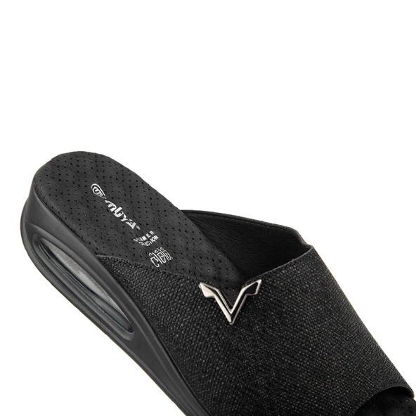 Muya Purist 33236 Airmax Memory Foam Kadın Terlik Desenli Siyah - Resim 5