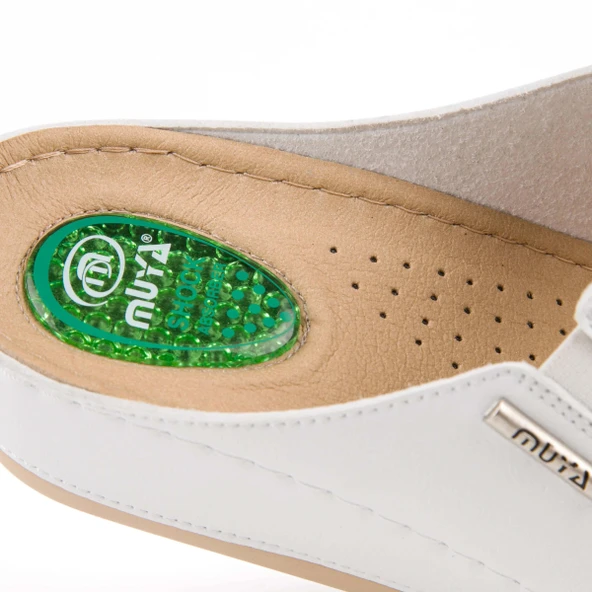 Muya Panna Anatomik Topuk Dikeni Kadın Terlik Beyaz - Resim 6