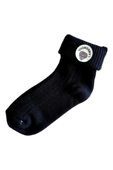 Yünlü Çorap Soket Fitilli Erkek Unısex Kadın Bot Çorabı, Kalın Kışlık Kokulu Siyah Yılbaşı Çorabı - Resim 2