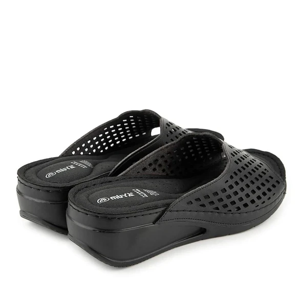 Muya Brosa 35209 Anatomik Kadın Terlik Siyah - Resim 4