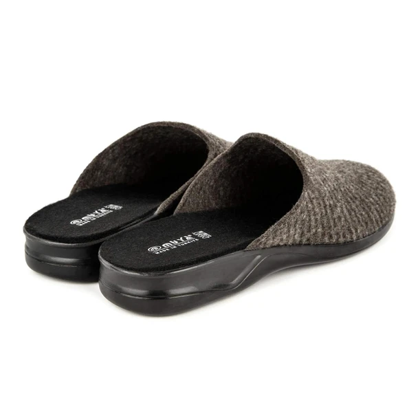 Muya Arven 31804 Anatomik Erkek Keçe Terlik Kahve - Resim 5