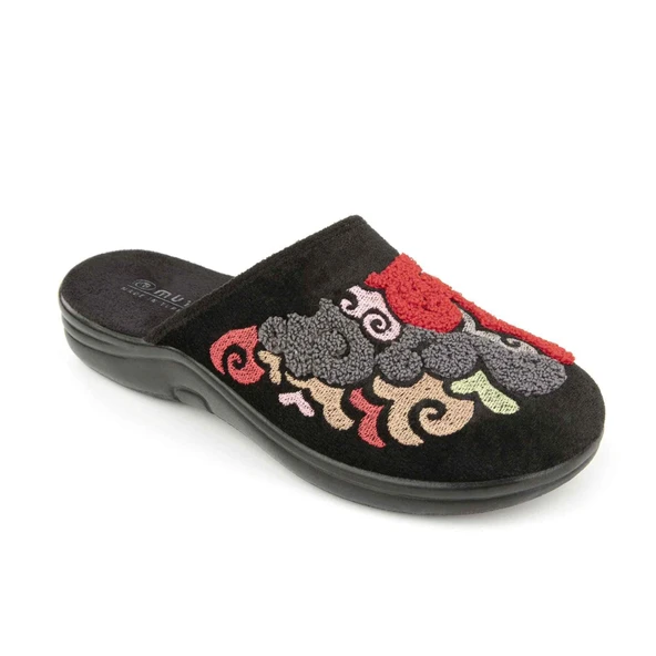 Muya Kastra 31904 Nakışlı Kadın Terlik Siyah ürün görseli 1