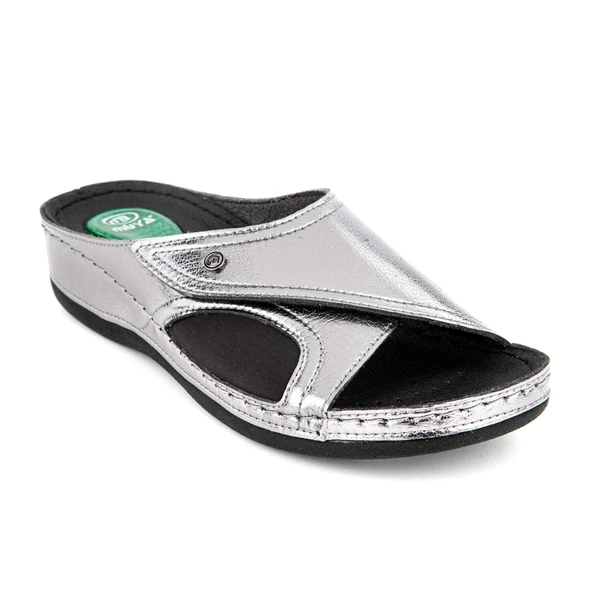 Muya Hazar Topuk Dikeni-Kemik Çıkıntısı Kadın Terlik Kurşun ürün görseli 1