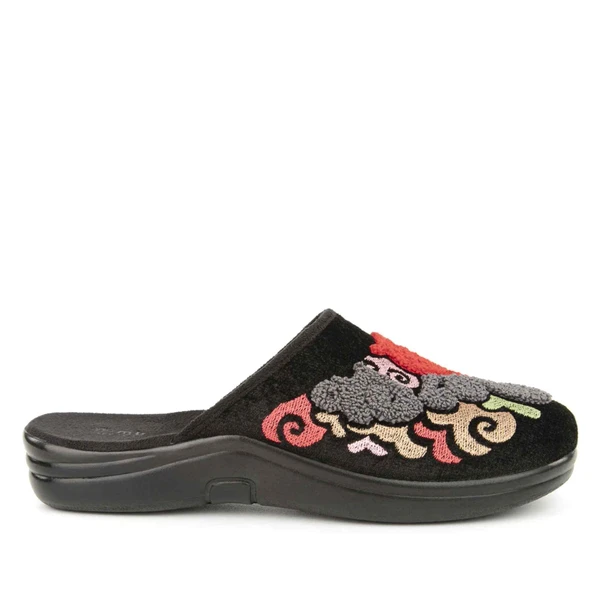 Muya Kastra 31904 Nakışlı Kadın Terlik Siyah - Resim 3